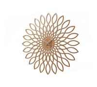 Karlsson Sunflower Orologio da Muro in legno MDF, beige, legno/mdf, rund