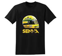 KARLYSE Ayrton Senna Racing Helmet Men T-Shirt Tees Black XL