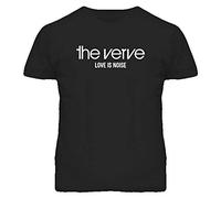 KARLYSE Men's Round Neck T-Shirt The Verve Love Is Noise Comfortable Fabrics to accompany You all Summer Black M