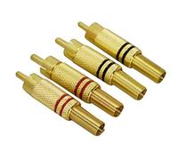KARMA CA 8268 4 connettori RCA PIN maschio IN METALLO PLACATO ORO nuovi