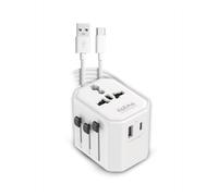 KARMA ADATTATORE DA VIAGGIO MULTIPRESA CON 2 PORTE USB E CAVO (CC 9600USBC)