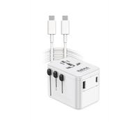 Karma Adattatore da viaggio con cavetto USB C Australia, Europa, Regno Unito,