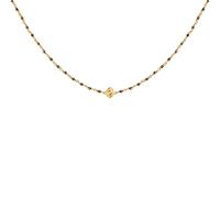 KARMA AND LUCK Collana da donna - Chakra, turchese smaltato malocchio, ematite, pirite, perla, perline OM - Gioielli spirituali per protezione, guarigione e positività, One Size, Ottone, Non pietra