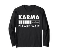 Karma Caricamento Divertente Sarcastico Zen Snarky Energy Cycle Maglia a Manica