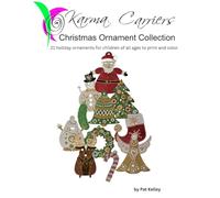 Karma Carriers Christmas Ornament Set: Holiday Wood Cut Pattern Color Book Collection