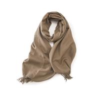 KARMA.DIEM Cashmere Merino Mix - Sciarpa XXL super morbida - 180 x 65 cm - Unisex - Pashima/Stola/Extra Larga per uomo e donna, 34 Cappucino Crema, L