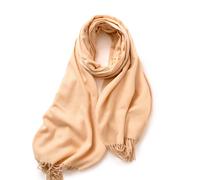 KARMA.DIEM Cashmere Merino Mix - Sciarpa XXL super morbida - 180 x 65 cm - Unisex - Pashima/Stola/Extra Larga per uomo e donna, crema, L