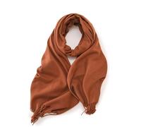 KARMA.DIEM Cashmere Merino Touch - Sciarpa XXL 180×65 cm Marrone - Super Morbida, Calda ed Elegante - Unisex per Donna e Uomo - Idea Regalo Premium