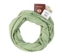 KARMA.DIEM Sciarpa ad anello con scomparto nascosto con cerniera - Sciarpa infinita con scomparto segreto per passaporto e oggetti di valore - Sciarpa da viaggio morbida leggera per uomo e donna - 19