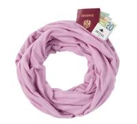 KARMA.DIEM Sciarpa ad anello con scomparto nascosto con cerniera - Sciarpa infinita con scomparto segreto per passaporto e oggetti di valore - Sciarpa da viaggio morbida leggera per uomo e donna - 19