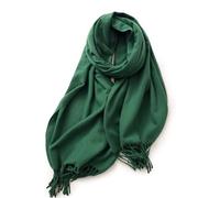 KARMA.DIEM Sciarpa Donna Invernale e Uomo - Cashmere & Merino Touch - Morbida, Calda e Grande - Sciarpone Invernale XXL 180x65cm - Pashmina Elegante per Cerimonia e Regalo (Verde Scuro)