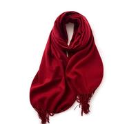 KARMA.DIEM Sciarpa Donna Invernale e Uomo - Cashmere & Merino Touch - Morbida, Calda e Grande - Sciarpone Invernale XXL 180x65cm - Pashmina Elegante per Cerimonia e Regalo (Rosso Scuro)