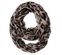 KARMA.DIEM Sciarpa tubolare da donna con motivo leopardato, leggera, 100% viscosa, sciarpa estiva, per primavera ed estate, in 6 colori