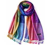KARMA.DIEM Sciarpa XXL 180 × 60 cm - panno pashmina da uomo e da donna, morbido ed elegante, design Paisley, idea regalo perfetta e accessorio da viaggio