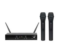 Karma Doppio radiomicrofono palmare UHF, base ricevente con doppio microfono