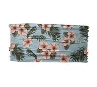 Karma Fascia per capelli da donna con ibisco, sottile, in tessuto e sciarpa elastica, colore: azzurro