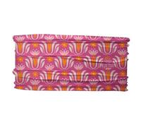 Karma Fascia per capelli da donna, sottile, in tessuto, con motivo floreale, colore: rosa