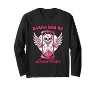 Karma Has No Deadline - Clessidra Gotica con Teschio Maglia a Manica