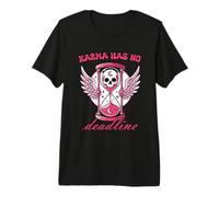 Karma Has No Deadline - Clessidra Gotica con Teschio Maglietta Premium