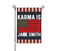 Karma Is Jacks Bandiera Karma Is Jacks Bandiera da giardino Bandiere da giardino personalizzate 12x18 Bandiera da giardino su entrambi i lati per la casa, il giardino, il patio e il cortil
