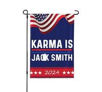 Karma Is Jacks Bandiera Karma Is Jacks Bandiere da giardino Bandiera da giardino personalizzata 12x18 Doppia facciata Decorazione da giardino Bandiera per cortile