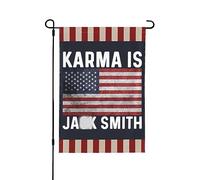 Karma Is Jacks Bandiere Karma Is Jacks Bandiera da giardino Novità Bandiera da giardino 12x18 Banner decorativo a doppia faccia per la festa