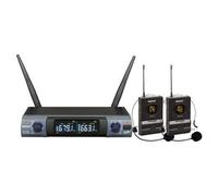Karma Kit microfoni Set 8302Lav doppio ad archetto Black e Grey