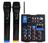 KARMA MXW 5 mixer 5 canali con bt usb e 2 microfoni palmari wireless karaoke NEW