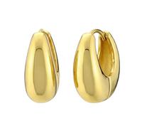 Karma NH10148224 - Orecchini a cerchio in argento o oro, 1,7 cm, orecchini a cerchio, da donna, regalo moderno, 1,7 x 0,5 x 1,7 cm, Lega di acciaio, Nessuna pietra preziosa