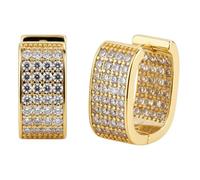 Karma NH10187531 - Orecchini a cerchio da donna, in argento o oro, 1,3 cm, stile moderno, accessorio da donna, idea regalo, moderno ed elegante, 1,3 x 0,7 cm, Lega di acciaio, Non pietra preziosa