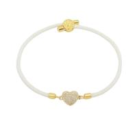 Karma NH10790265 - Bracciale da donna in tessuto a forma di cuore, con albero della vita, regolabile, 15-22 cm, rosso, nero o bianco, elegante, dettagli dorati, regalo per donne alla moda e