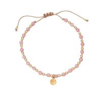 Karma NH11080687 - Bracciale da donna in agata con pietre preziose, colore verde o oro rosa, in acciaio inox, design moderno, da donna, idea regalo per lei, 0,5 x 0,5 cm, Acciaio inossidabile Gemma