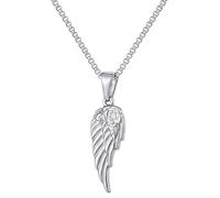 Karma NH11195614 - Collana con ciondolo a forma di ali in acciaio inox e argento, unisex, 60 cm, da uomo e da donna, anallergica, impermeabile