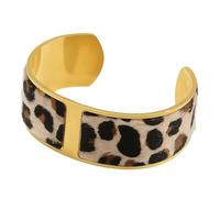 Karma NH11231066 - Bracciale da donna Leo, 6 cm, design moderno, 1,5 o 2,5 cm, alla moda, moderno, elegante, idea regalo, gioiello da donna, modello leopardato, 6 cm, Acciaio inossidabile, Nessuna
