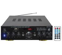 Karma PA 2380 Amplificatore a 4 ingressi, 2 x 50W RMS, con Telecomando, Nero