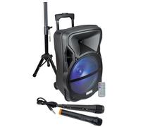 Karma PSB 12 Cassa Attiva a Batteria Bluetooth + Radiomicrofono Microfono Sup...