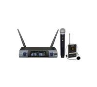 Doppio radiomicrofono UHF palmare - archetto