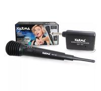 KARMA SET 167 microfono gelato filo wireless + ricevitore portatile per karaoke