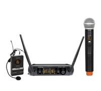 KARMA DOPPIO RADIOMICROFONO AD ARCHETTO UHF SET 8202PL (PALMARE+ARCHETTO)**PUOI PAGARE ANCHE ALLA CONSEGNA!!!**