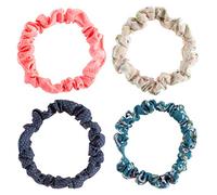Karma Set di 4 elastici per capelli sottili da donna, elastici sottili per capelli, accessori per capelli per ragazze, ottimo regalo per le festività natalizie, botanico