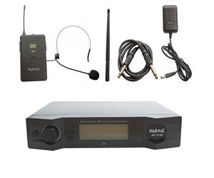 Karma Sistema wireless con microfono ad archetto, bodypack e base ricevente UHF