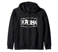 Karma What Goes Around Comes Around, divertente etichetta riciclata Felpa con Cappuccio