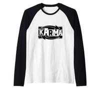 Karma What Goes Around Comes Around, divertente etichetta riciclata Maglia con Maniche Raglan