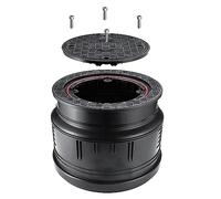 KARMAT Copertura per pozzetti PS400 DN400 A15, impermeabile, in plastica, rotonda, completamente densa, per tubo a parete piana, ø 400, senza prese d'aria