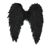 KarneLux Angelo - Costume da donna per angelo, cupido e cristiano - ideale per carnevale, Halloween o teatro - 45 x 45 cm (nero)