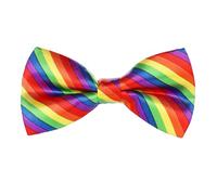 KarneLux Papillon arcobaleno - accessorio per costumi da clown per carnevale e in maschera - accessorio per feste a tema Pride - 13 cm