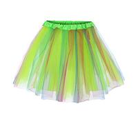 Karneval Damen Candy Colore Multicolore Rock Support Half Body Petticoat Bunter Kleiner Kurzer Rock Karneval Kostüm, F, A
