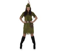 Karnival Costumes 81033 Robin Hood Neverland Girl Costume da donna, verde, taglia S
