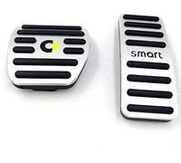 KAROB 2 Pezzi Pedali Car Accessori per Smart Fortwo 453 451 Forfour 2015-2020, Acciaio Inossidabile Set Antiscivolo Pedale Freno Acceleratore Frizione