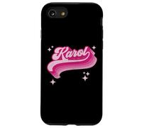Karol Nome Ragazza Stile Vintage 70s Personalizzato Retro Custodia per iPhone SE (2020) / 7/8